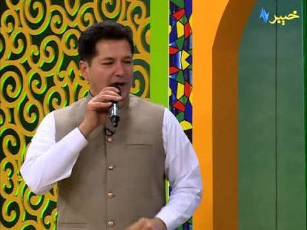 Bakhtiar Khattak on set at Khyber TV